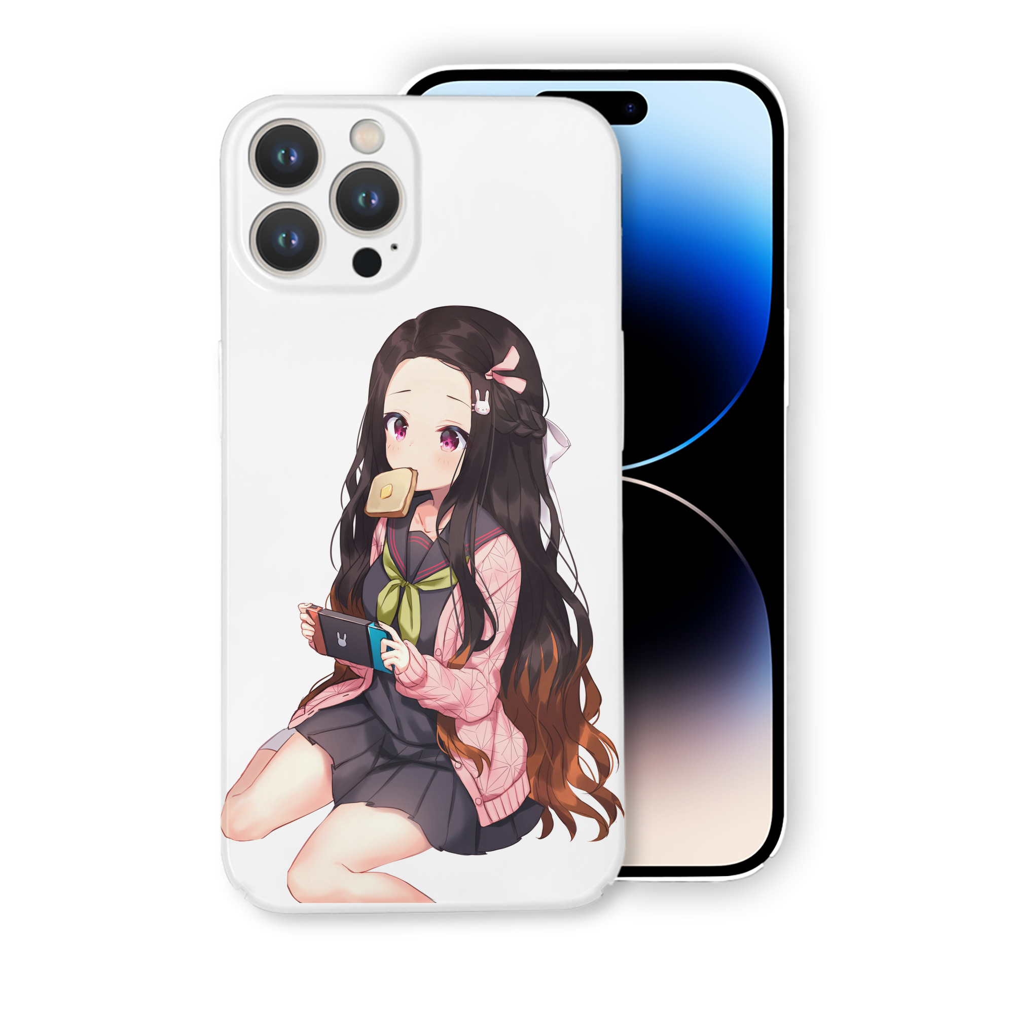 （画像用） 鬼滅の刃（きめつのやいば）竈門 禰󠄀豆子／かまど ねずこ Kamado Nezuko 【iPhone 14シリーズ対応】ハードケース